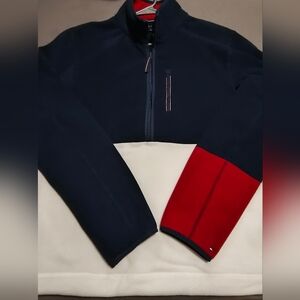 Tommy Hilfiger Men's Large size Colorblock Fleece Pullover